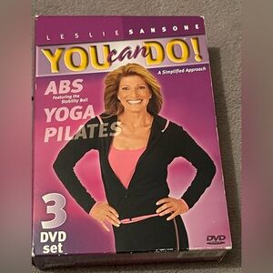 Leslie Sans-one You Can Do Yoga, Pilates & Abs Exercise DVD Series 1 Unopened